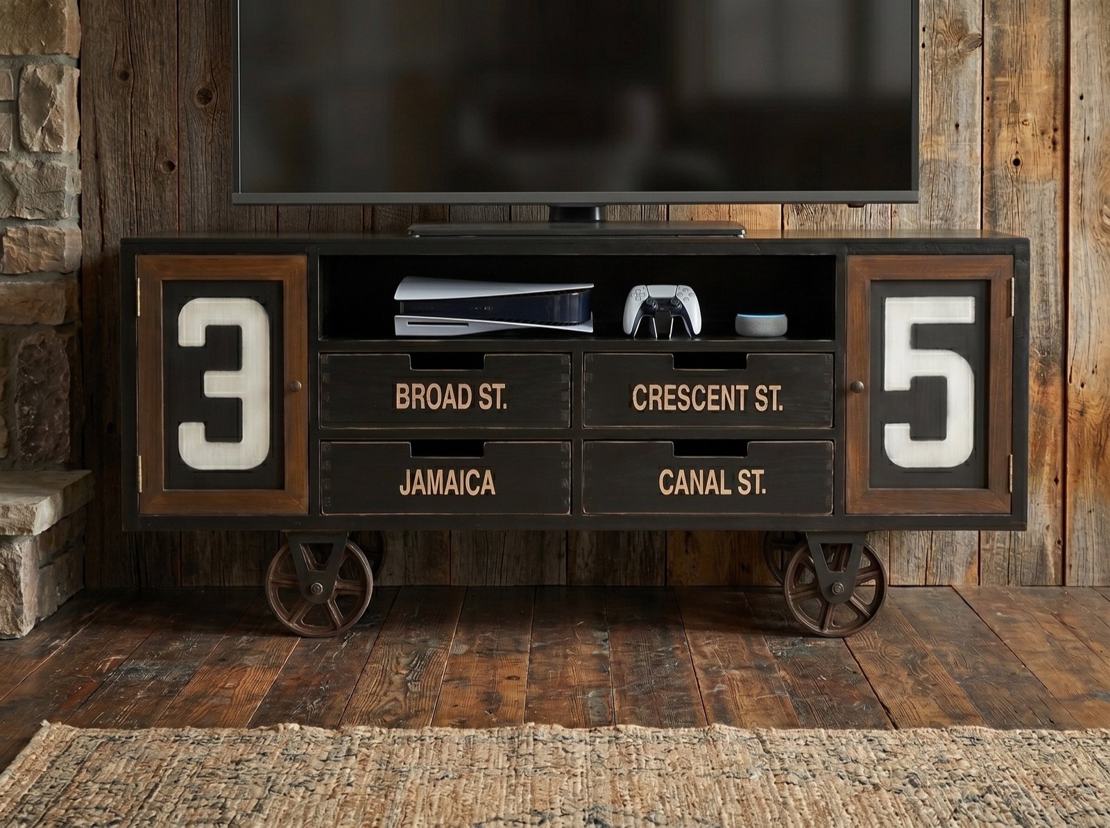Rack de TV en madera maciza de Luxury Tennessee